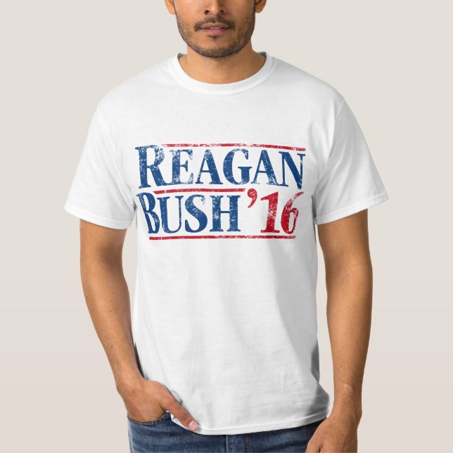 Bekymrade Reagan - Bush' 16 T-shirt (Framsida)