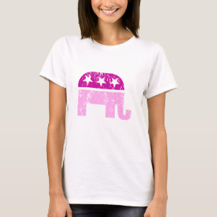 Bekymrade rosor för republikansk original- elefan t shirt