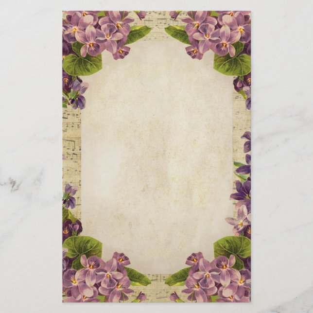 Bekymrade Violets och musik Brevpapper (Framsida)