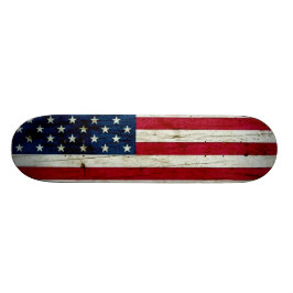 Bekymrat amerikanska flagganträ för coola old school skateboard bräda 18 cm
