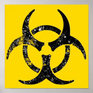 Bekymrat biohazardsymbol poster