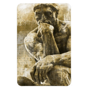 Bekymrat brons statyn Auguste Rodin tänkaren Magnet