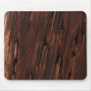 Bekymrat brunt Wood skäll Texturized Mouspad Musmatta