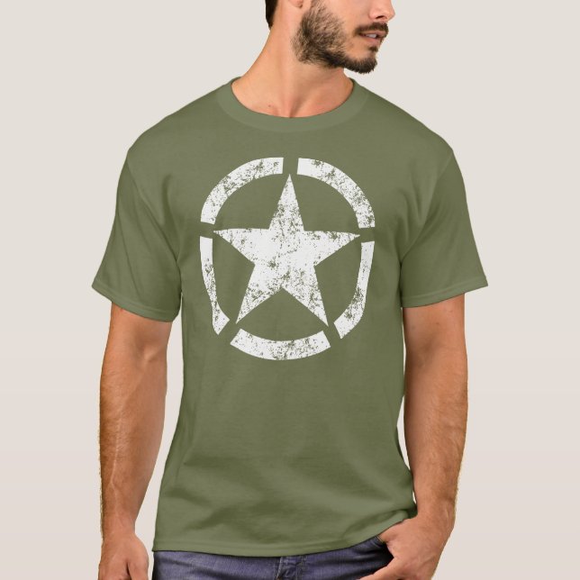 Bekymrat brutet symbol för ringstjärnamedborgare t shirt (Framsida)