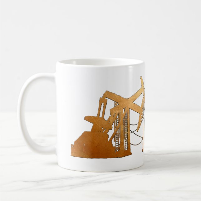 Bekymrat förkoppra den olje- pumpa enhetsdesignen kaffemugg (Vänster)