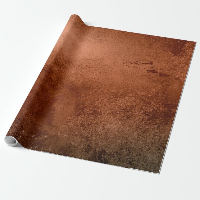 Bekymrat förkoppra metallisk struktur 5 presentpapper (Utrullad)
