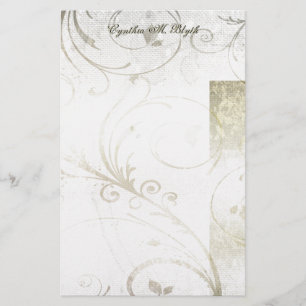 Bekymrat guld, silver & vitbrevpapper brevpapper