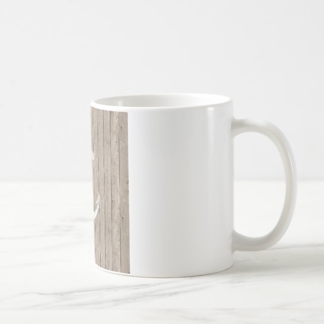 Bekymrat trä med ankrar kaffemugg (Höger)