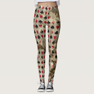Bekymrat underlandAlice mönster Leggings