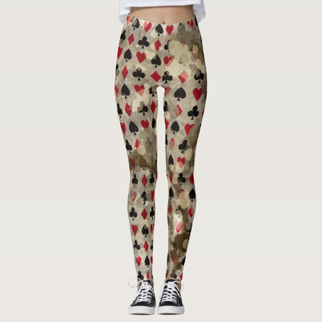 Bekymrat underlandAlice mönster Leggings (Framsida)