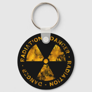 Bekymrat utstrålningssymbol Keychain Nyckelring