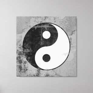 Bekymrat Yin Yang symbol Canvastryck