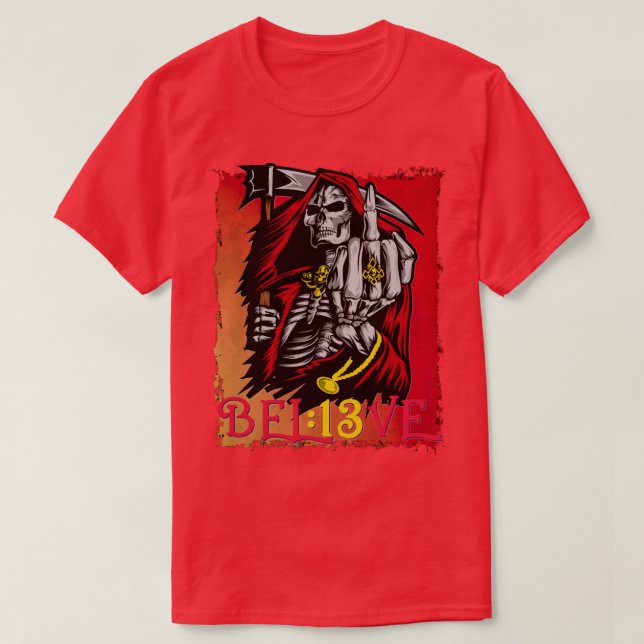 BEL13VE Kansas City BE The Grim Reaper 13 Second G T Shirt (Design framsida)