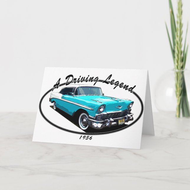 BEL AIR BLÅTT 1956 KORT (Framsida)