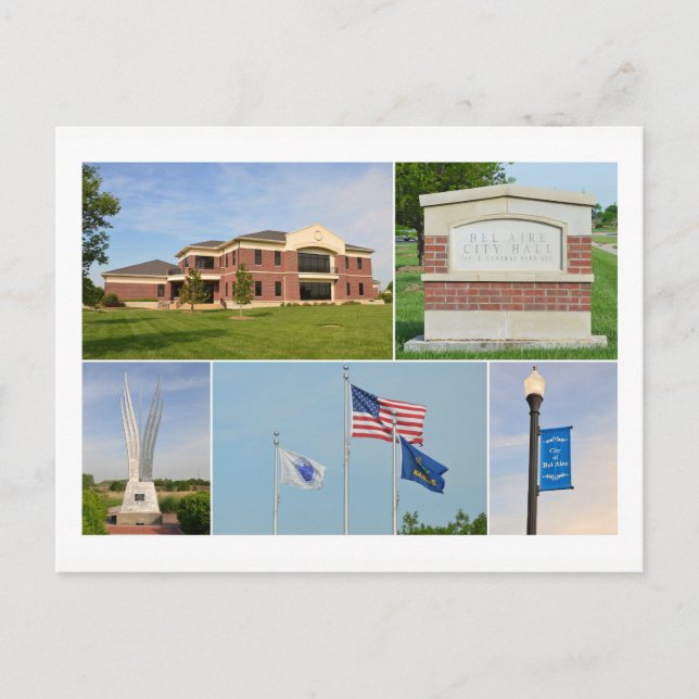 Bel Aire, Kansas, City Hall Vykort (Framsida)