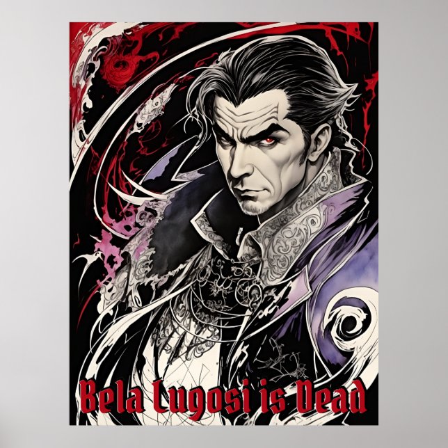 Bela Lugosi är död - Exquisite Retro Art Poster (Framsidan)