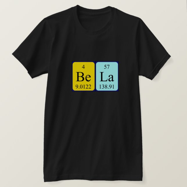 Bela periodisk skjorta bord namn tee shirt (Design framsida)