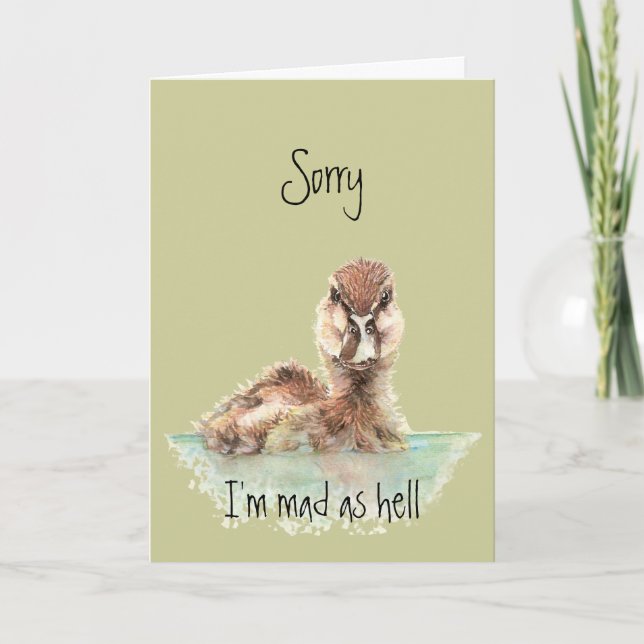 Belad Birthday Funny Arg Anka, Bird Kort (Framsida)