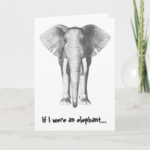 Belad födelsedag - Elephant Kort