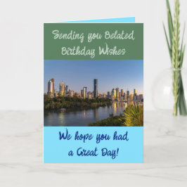 Belad födelsedag önskemål lägg till bild blå grönt kort