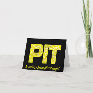 Belade med tegel hälsningar från Pittsburgh! Kort