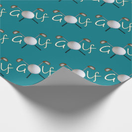 Belagd med tegel Golf som slår in papper Presentpapper