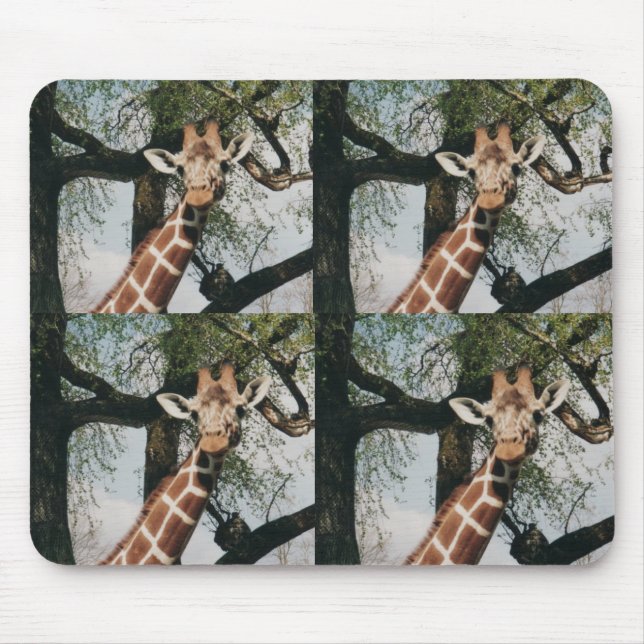 Belagd med tegel gullig giraff Mousepad Musmatta (Framsidan)
