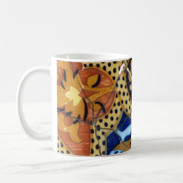 Belagd med tegel kaffekopp (Vänster)