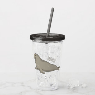 Belägg för tecknad av elefantsäl take away mugg