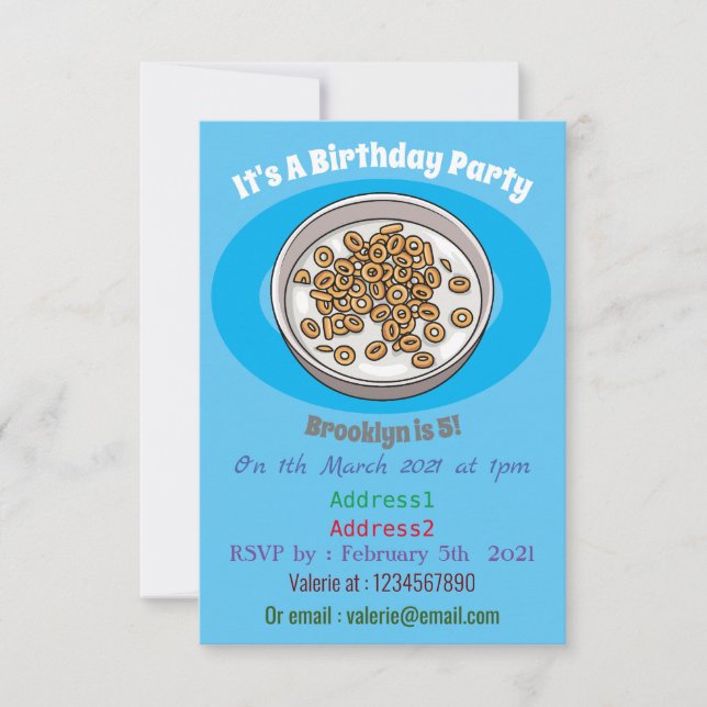 Belägg för tecknad av spannmål inbjudningar (Framsida)