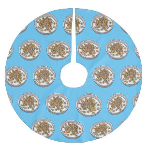 Belägg för tecknad av spannmål julgransmatta borstad polyester