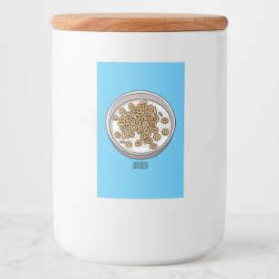 Belägg för tecknad av spannmål mat etikett