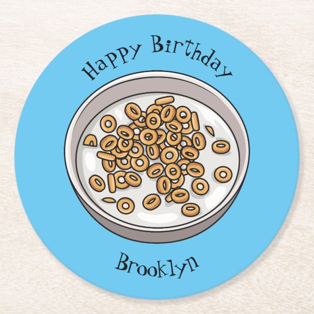 Belägg för tecknad av spannmål underlägg papper rund (Framsidan)