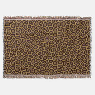 Belägga med tegel bakgrund med en leopardpäls mysfilt