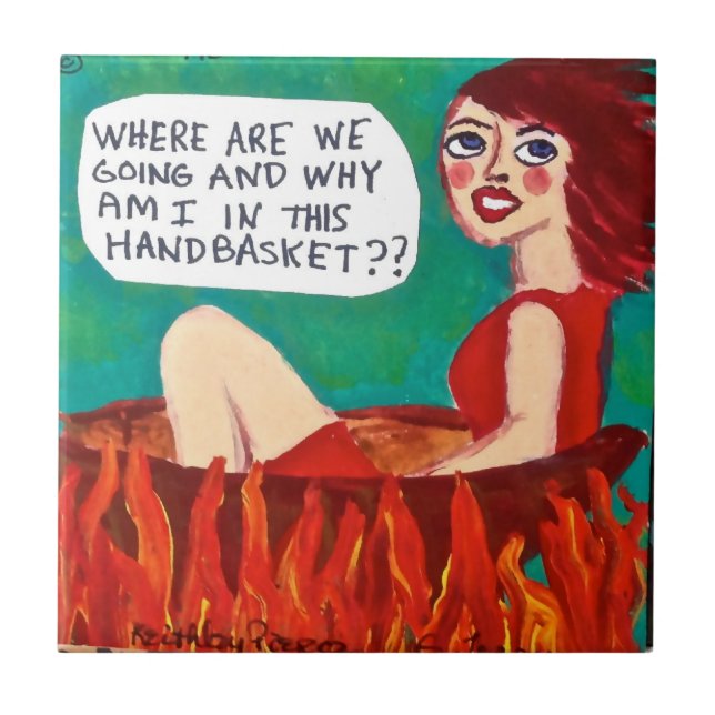 BELÄGGA MED TEGEL TRIVET- VAR VI GÅR? KAKELPLATTA (Framsidan)