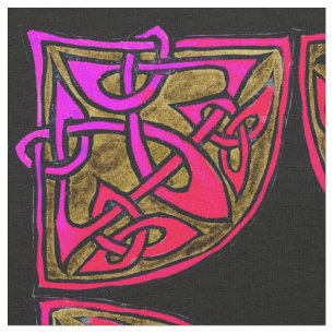 Belägger med tegel Celtic magenta för hand Tyg