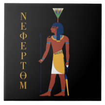 BELÄGGER MED TEGEL DEN EGYPTISKA GUDEN FÖR