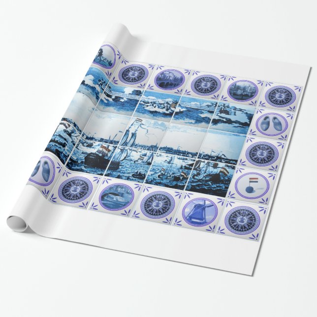 Belägger med tegel den gammala holländare för presentpapper (Utrullad)