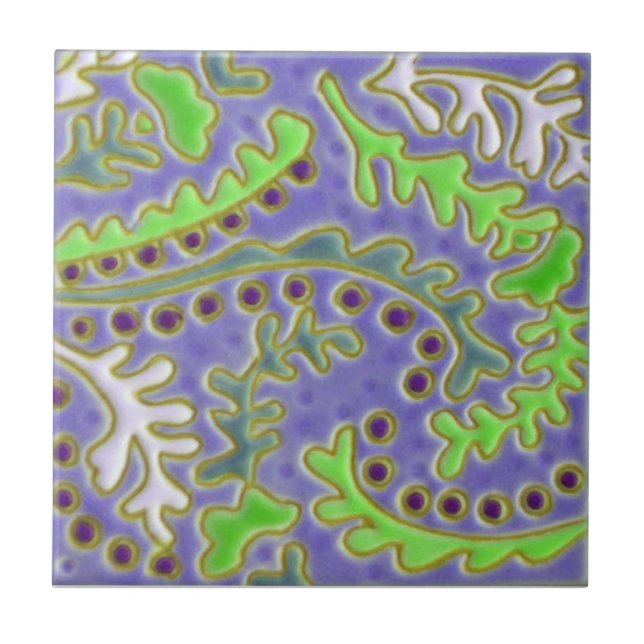 Belägger med tegel den indiska Paisley Kakelplatta (Framsidan)