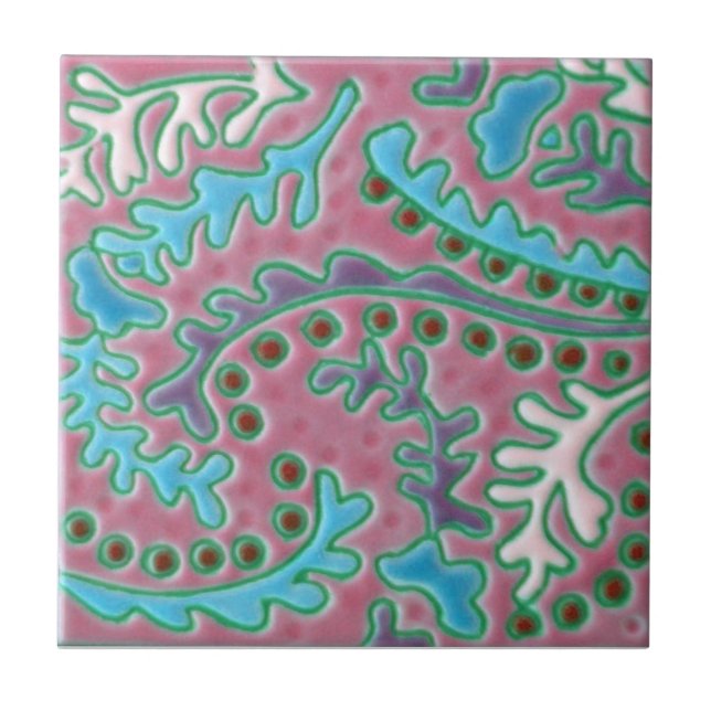 Belägger med tegel den indiska Paisley Kakelplatta (Framsidan)