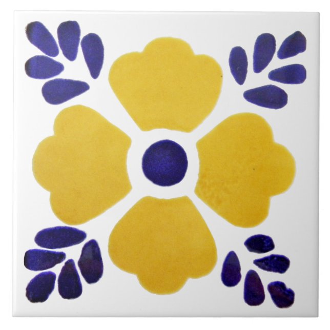 Belägger med tegel det keramiska fotoet för gult- kakelplatta (Framsidan)