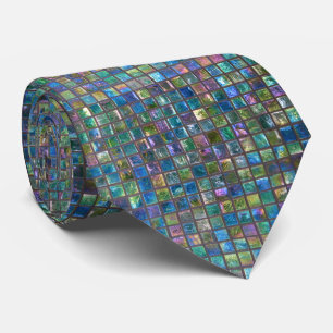 Belägger med tegel elegant glamorös Aqua färgat Slips