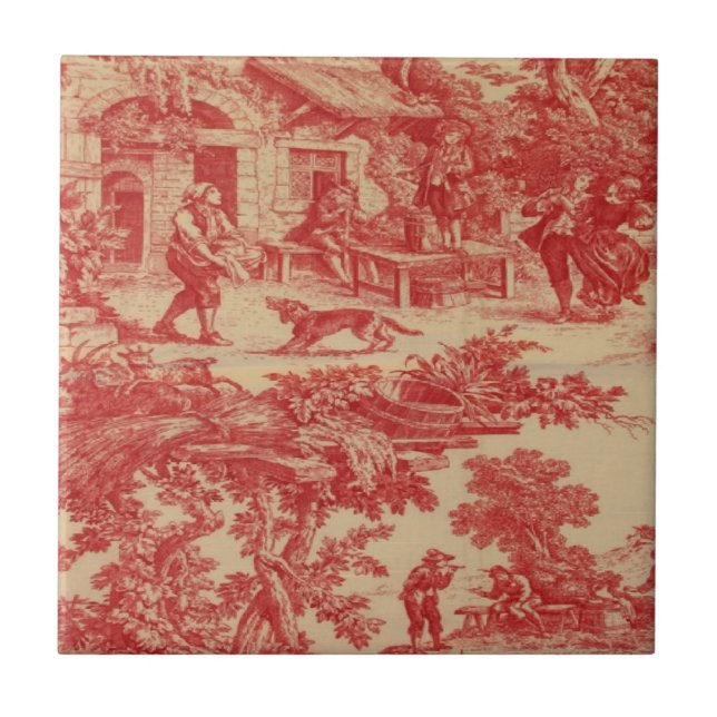 Belägger med tegel franskt land keramiska röda kakelplatta (Framsidan)