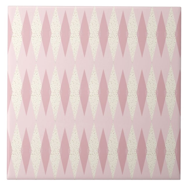 Belägger med tegel moderna rosa Argyle för det Kakelplatta (Framsidan)