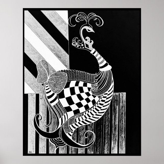 Beläggningsillustration för Chess och Bow NIGHT bl Poster (Framsidan)