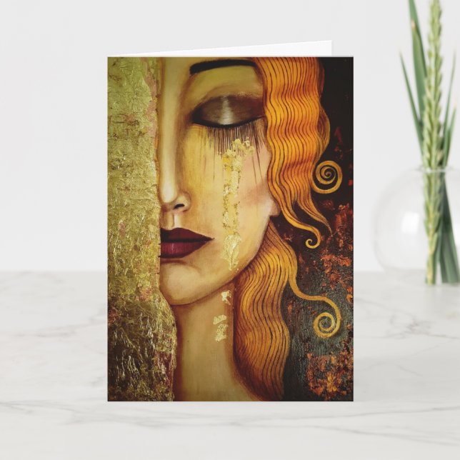 Belägnad födelsedag Golden Dam Kort (Framsida)