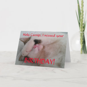 Belägnad födelsedagskvatt Humor Kort