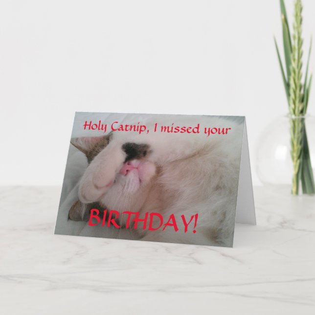 Belägnad födelsedagskvatt Humor Kort (Framsida)