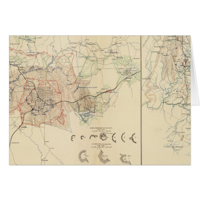Belägringen av Atlanta Hälsningskort (Framsidan Horizontal)