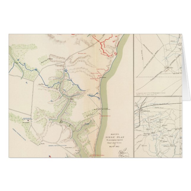 Belägringen av Yorktown Hälsningskort (Framsidan Horizontal)